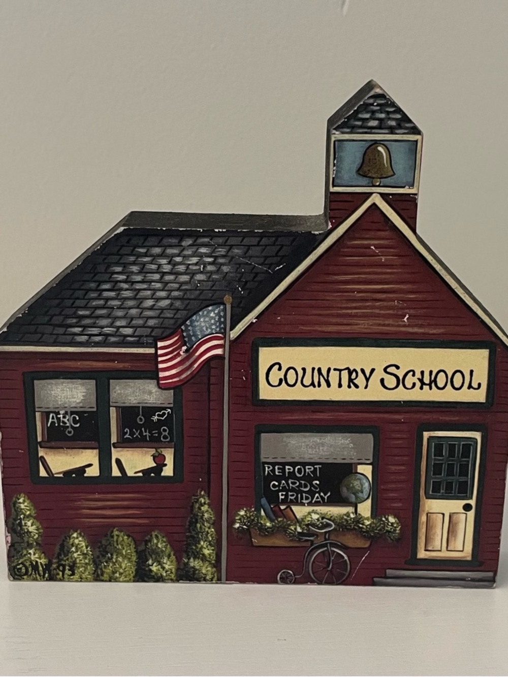 Brandywine Woodcrafts Country School Decor - Red Wooden Schoolhouse